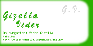 gizella vider business card